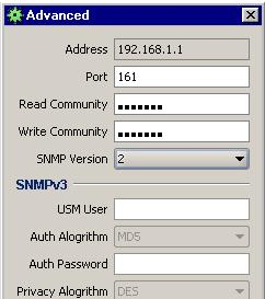 MIB Browser Connection Settings